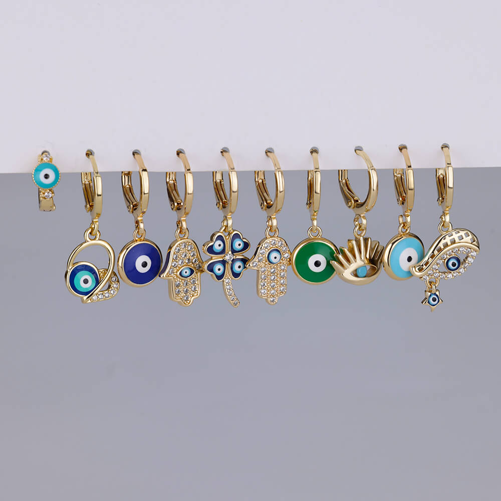 Premium Evil Eye Earrings | Gold Plated Stainless Steel