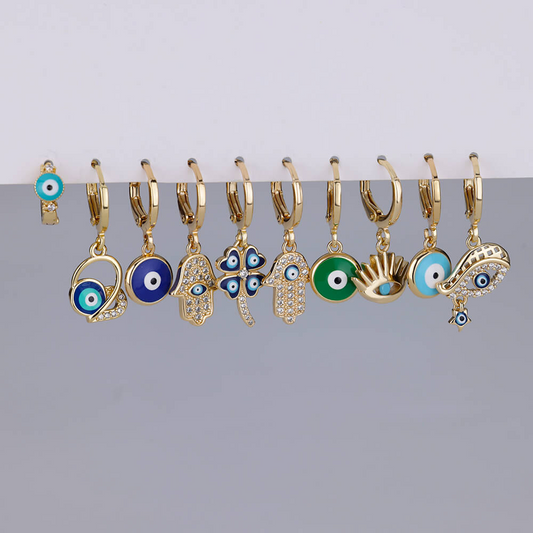 Premium Evil Eye Earrings | Gold Plated Stainless Steel