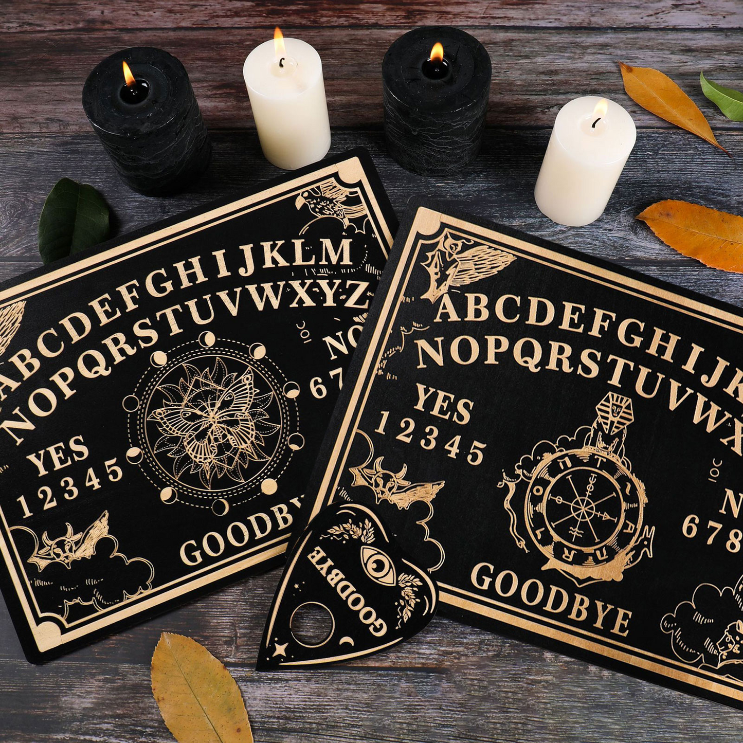 Wooden Ouija Board (12 inch) with Planchette | Metaphyscial, Divination Tool