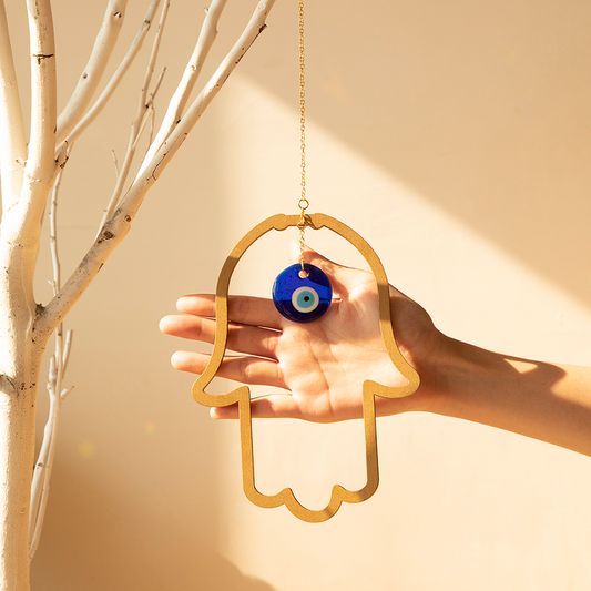 Wooden Evil Eye Hanging Ornament | Nazar Home Decor