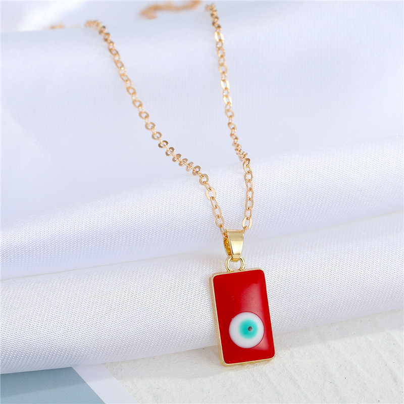 Accent Evil Eye Pendant Necklace | Aesthetic Hamsa Protection Design