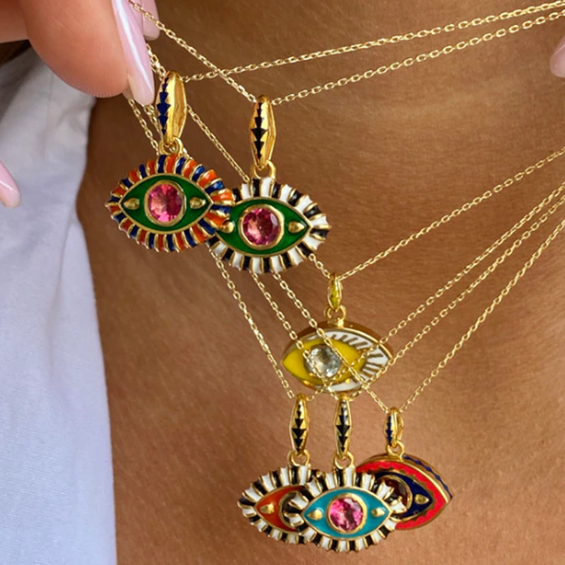 Colorful Evil Eye Necklace | Spiritual Hamsa Jewelry