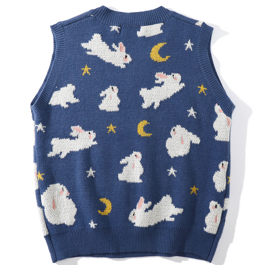 Celestial Bunny Pullover Sweater Vest | Women's Apparel, Cosmic Themed