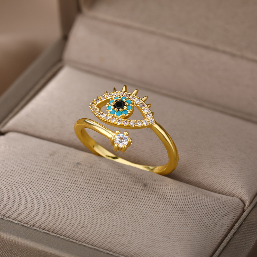 Evil Eye Gold / Silver Ring | Crystal Stainless Steel