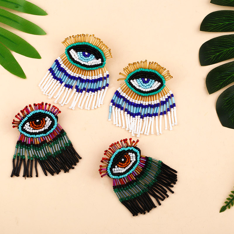 Evil Eye Bohemian Earrings | Miyuki Beads| Nazar Protection Jewelry