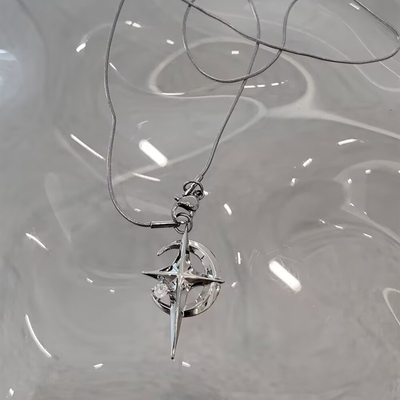 Moon - Star Aesthetic Necklace | Celestial Style Jewelry | Whimsigoth