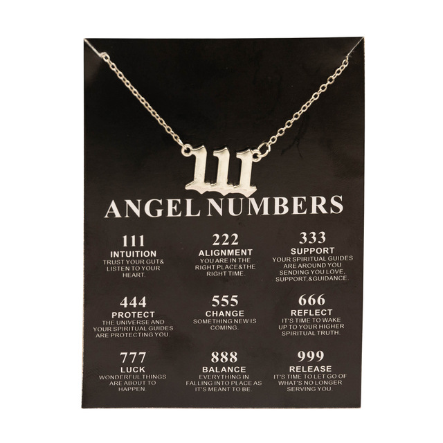 Gold / Silver Angel Numbers Necklace | 222, 333, 999 | Stainless Steel Jewelry