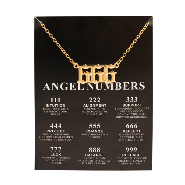 Gold / Silver Angel Numbers Necklace | 222, 333, 999 | Stainless Steel Jewelry