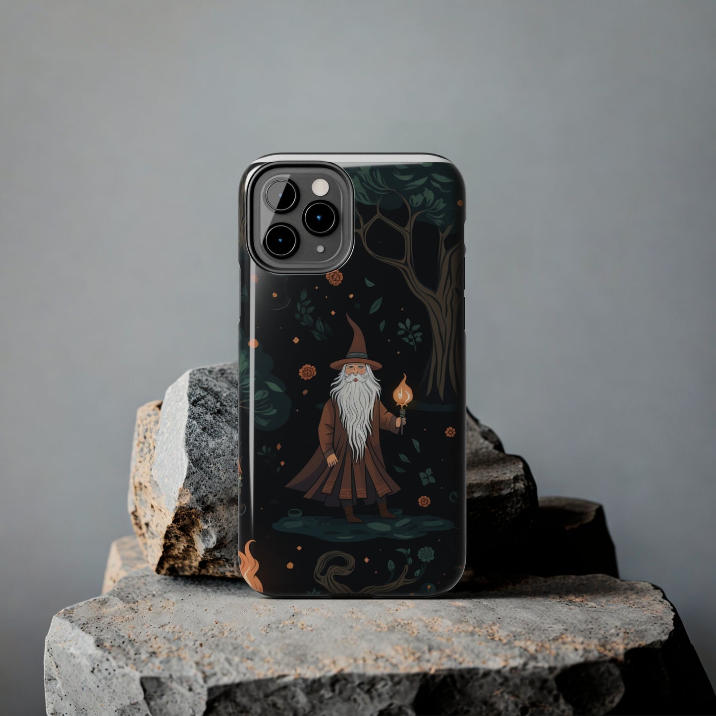 Wizard in the Dark Forest Tough iPhone Cases | Impact-Resistance, Anti-Shock Phone Case and Accessory | Premium Spiritual Design