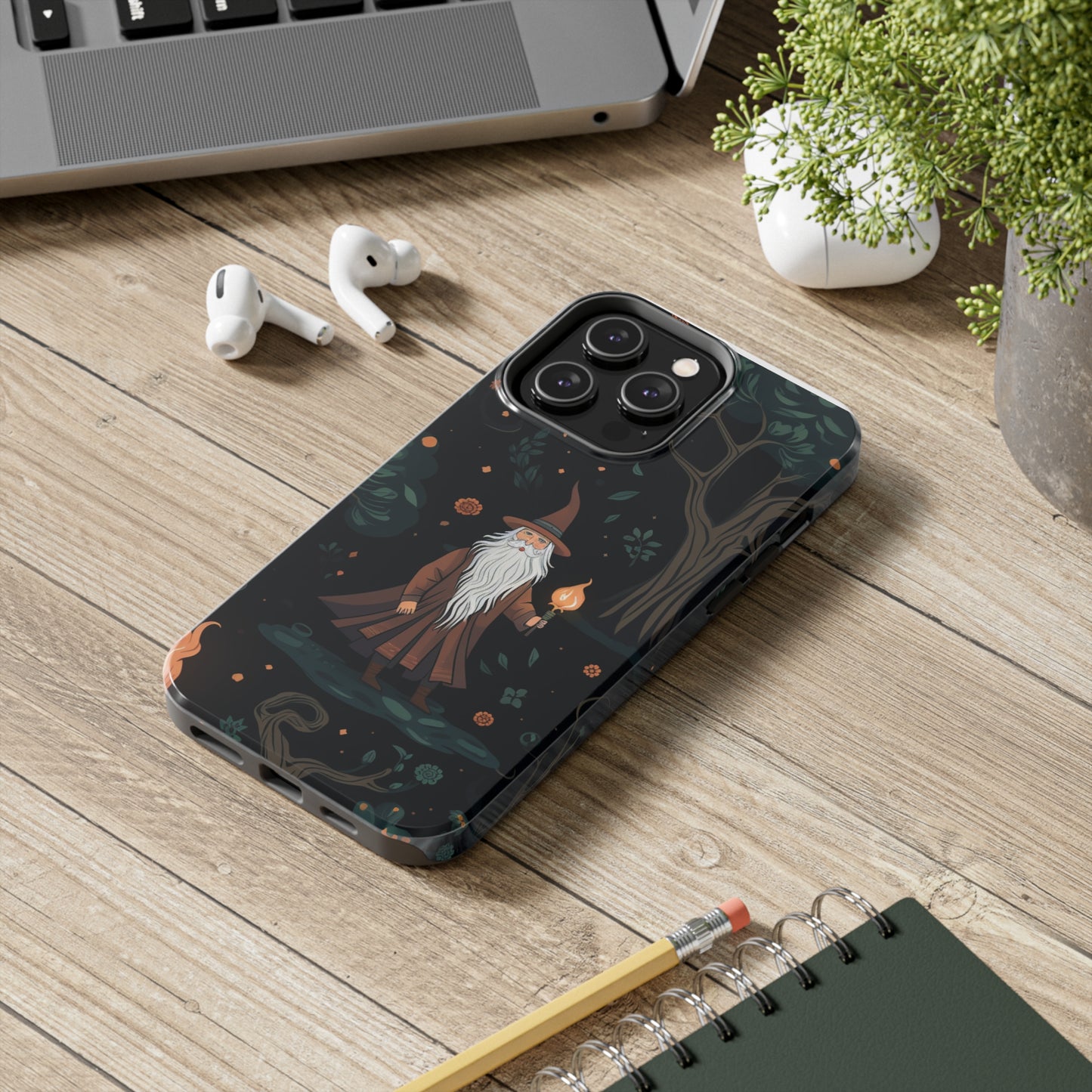 Wizard in the Dark Forest Tough iPhone Cases | Impact-Resistance, Anti-Shock Phone Case and Accessory | Premium Spiritual Design