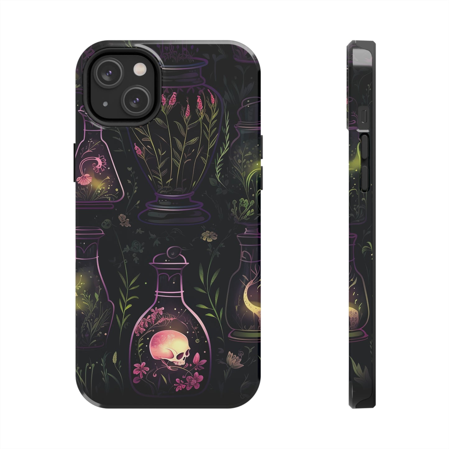 Dark Forest Skull Tough iPhone Cases | Spooky and Eerie Tincture / Potion Design | Durable and Protective Phone Case | Impact-Resistant