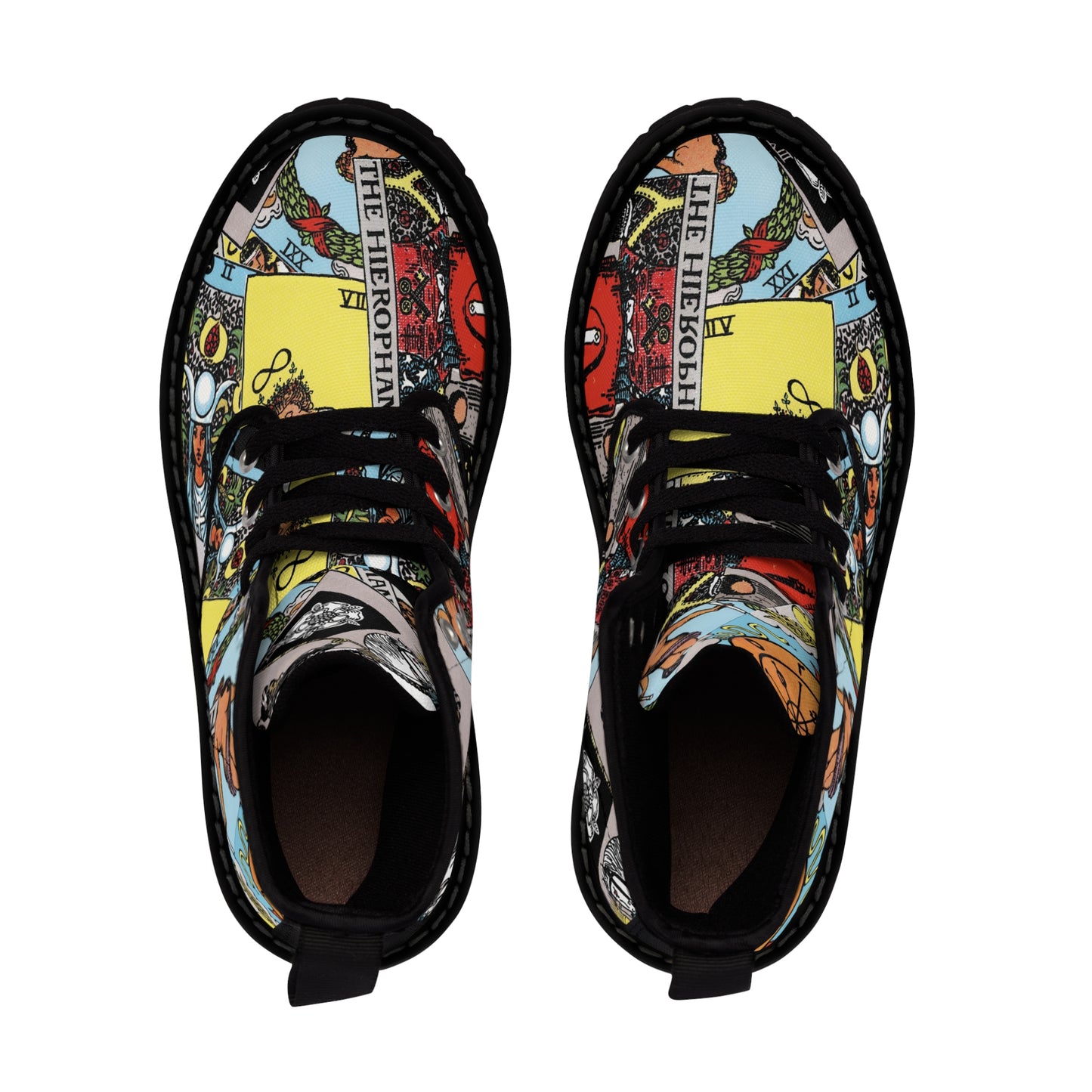 Tarot Card Women's Canvas Boots | Major Arcana, Classic Rider-Waite-Smith