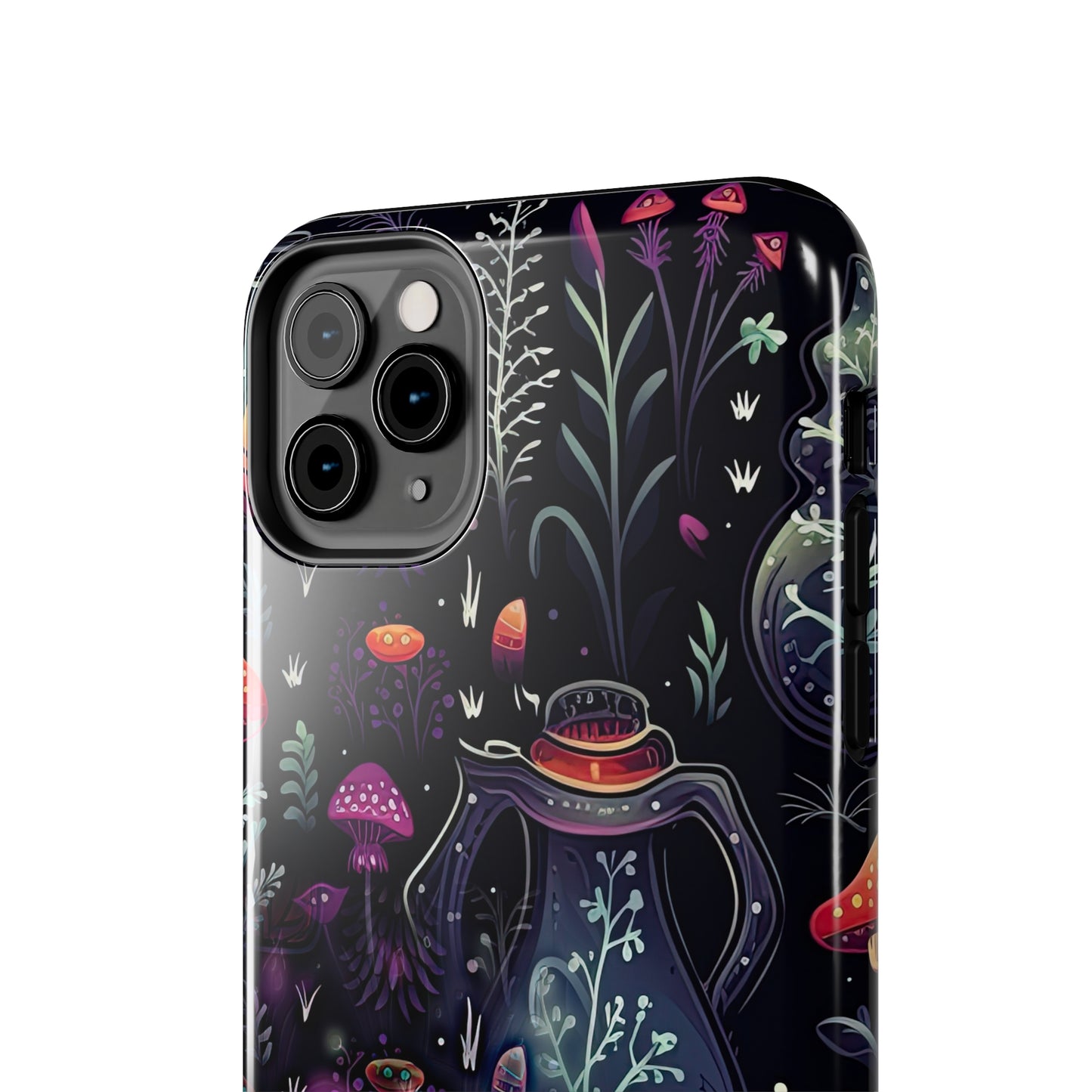 Fungi Mushroom Tough iPhone case | Witchy Dark Forest Aesthetic | Purple Foliage