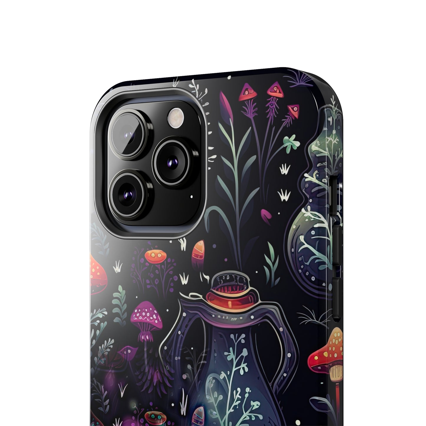 Fungi Mushroom Tough iPhone case | Witchy Dark Forest Aesthetic | Purple Foliage
