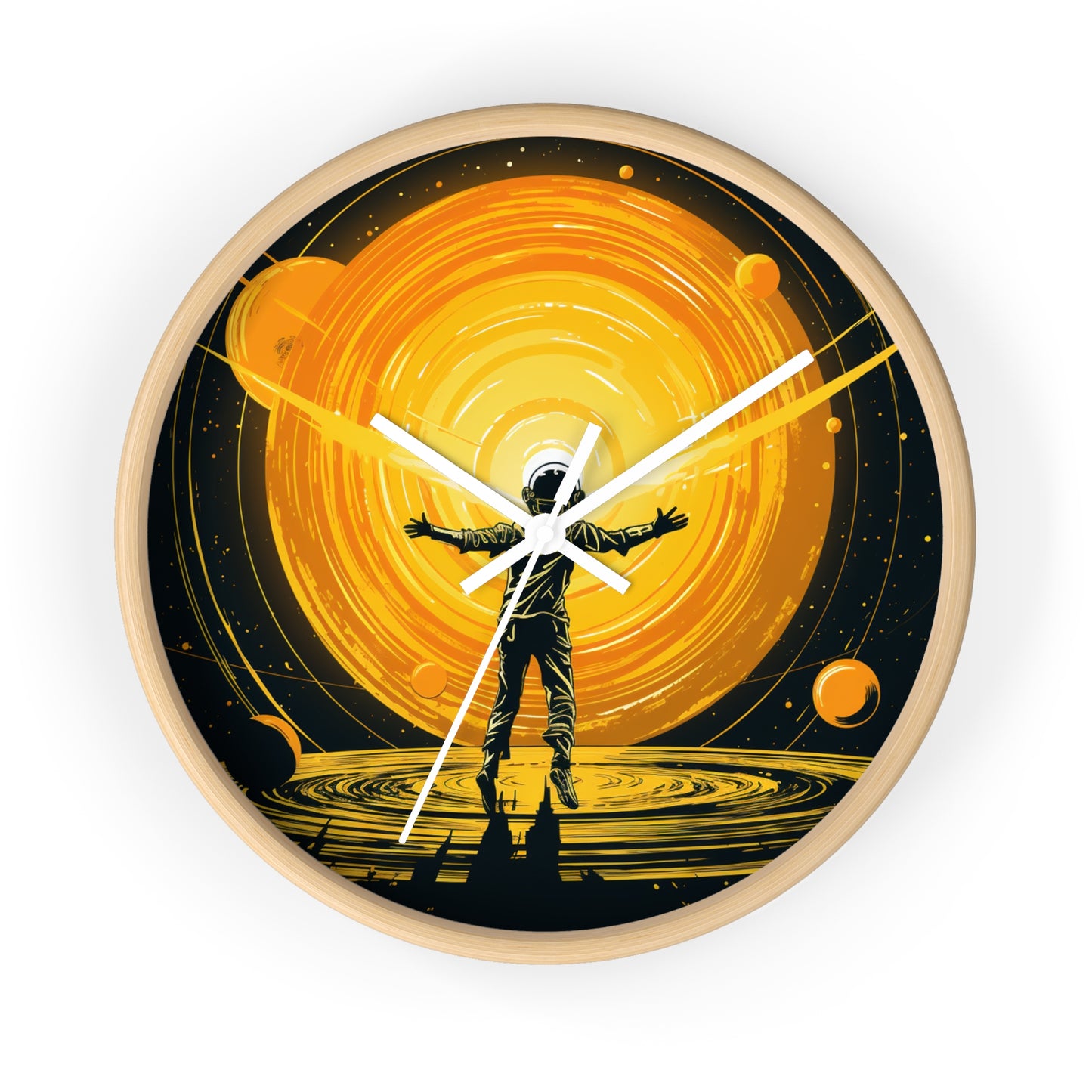 Cosmic, Celestial 'Spaceman' Wall Clock | Astronomy, Planet, and Galaxies themed Home Decor and Accessories