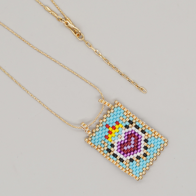 Handmade Beaded Evil Eye Necklace | Stylish Hamsa Spiritual Jewelry