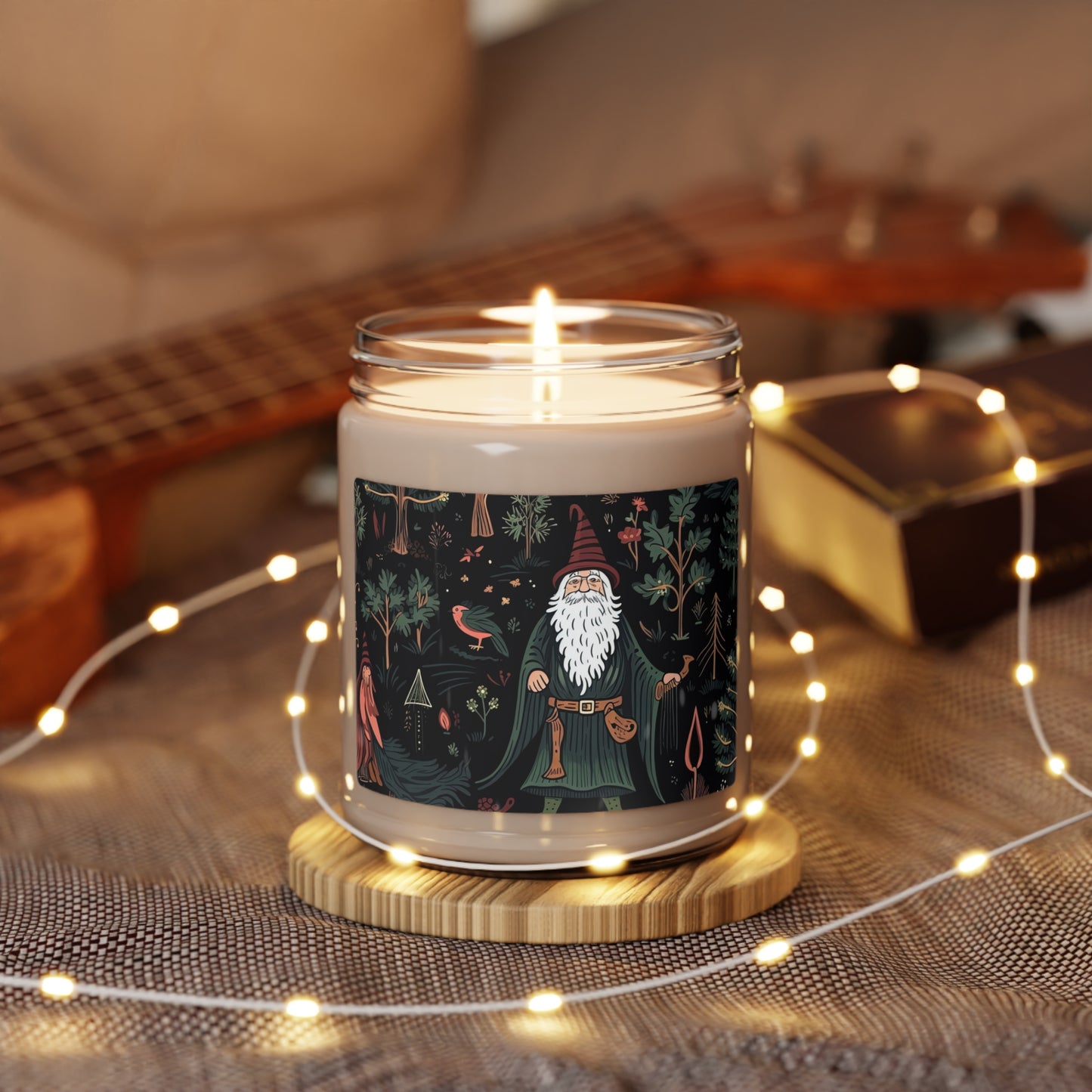 Wizard in the Dark Forest Scented Soy Candle, 9oz | 100% Natural Soy Wax | Cotton Wick | Immersive Aroma & Scent | Witchy Design