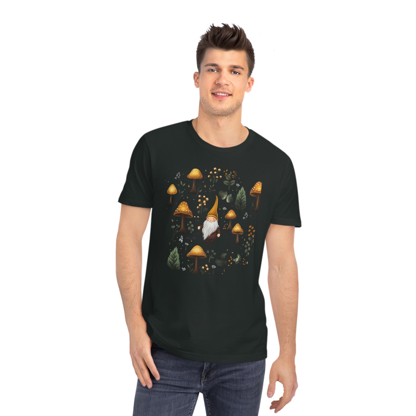 Gnome in the Dark Forest Organic Unisex T-Shirt