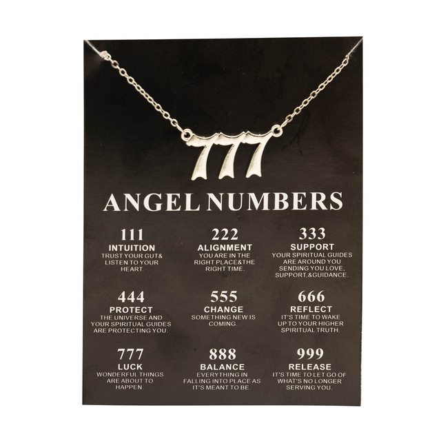 Gold / Silver Angel Numbers Necklace | 222, 333, 999 | Stainless Steel Jewelry