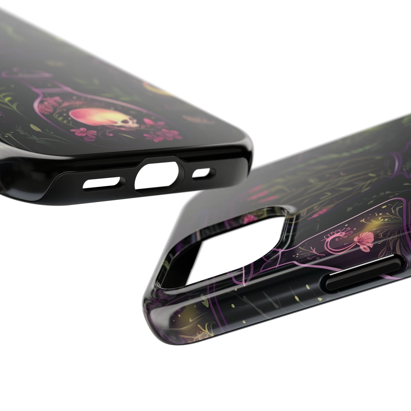 Dark Forest Skull Tough iPhone Cases | Spooky and Eerie Tincture / Potion Design | Durable and Protective Phone Case | Impact-Resistant