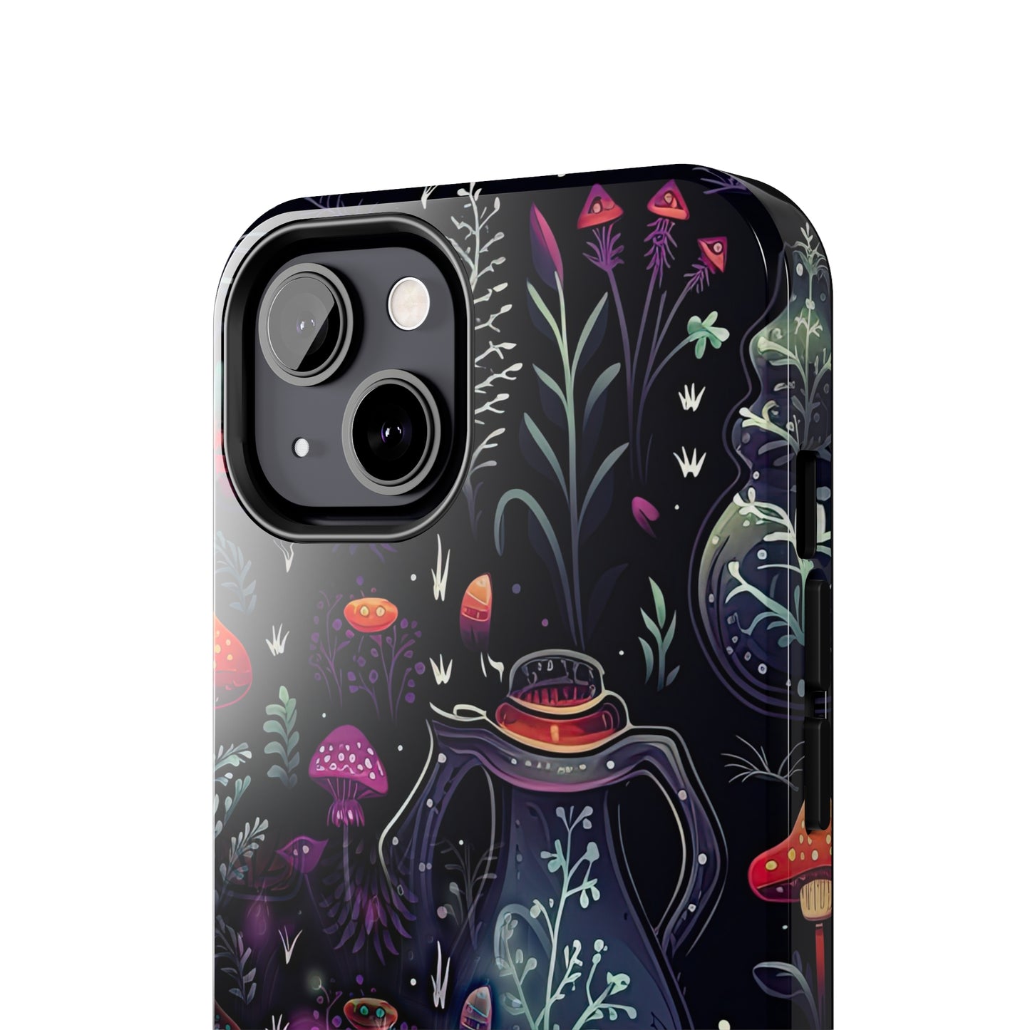 Fungi Mushroom Tough iPhone case | Witchy Dark Forest Aesthetic | Purple Foliage
