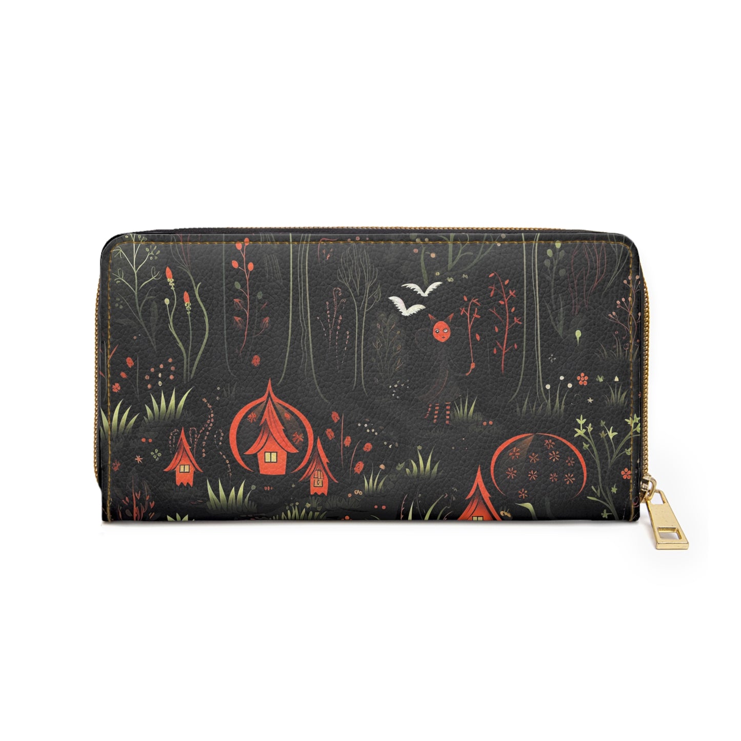 Witch in the Dark Forest Zipper Wallet | Foliage, Witchy Wallet Design