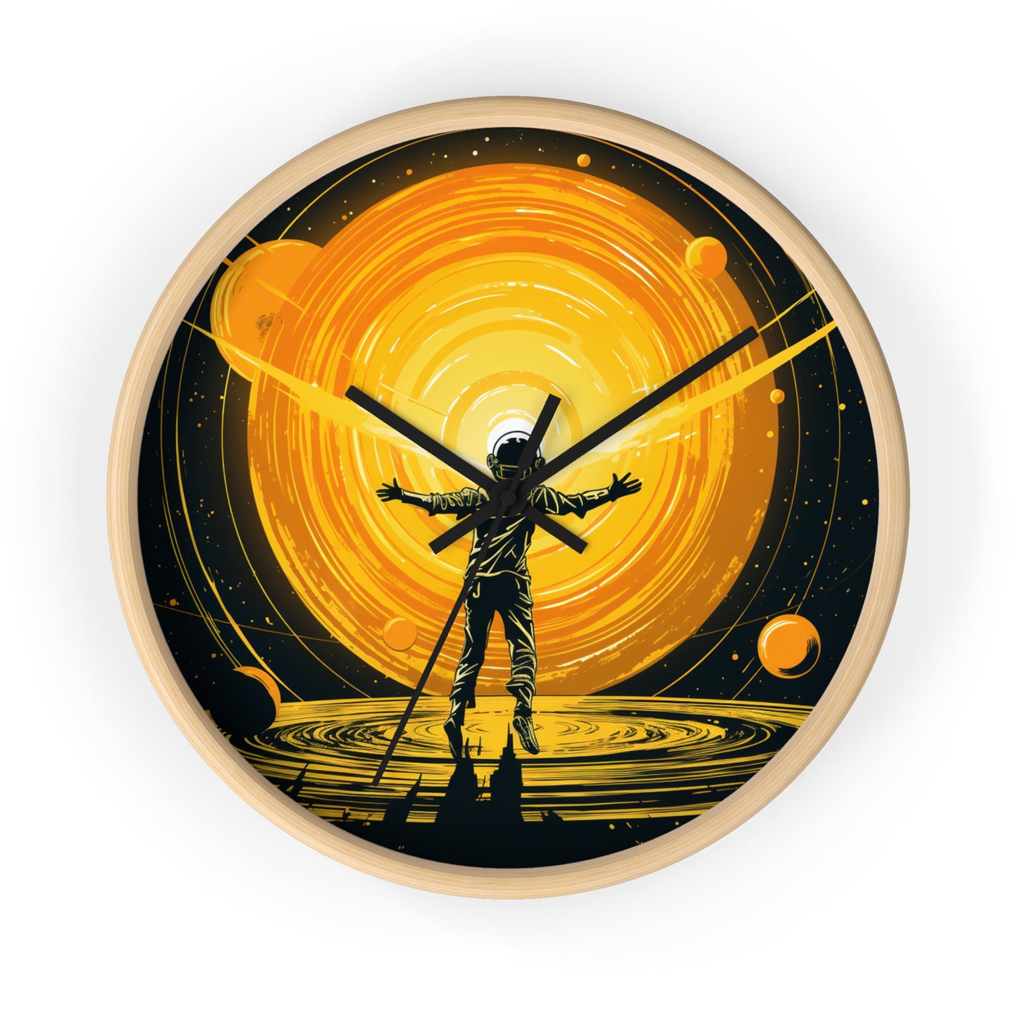Cosmic, Celestial 'Spaceman' Wall Clock | Astronomy, Planet, and Galaxies themed Home Decor and Accessories