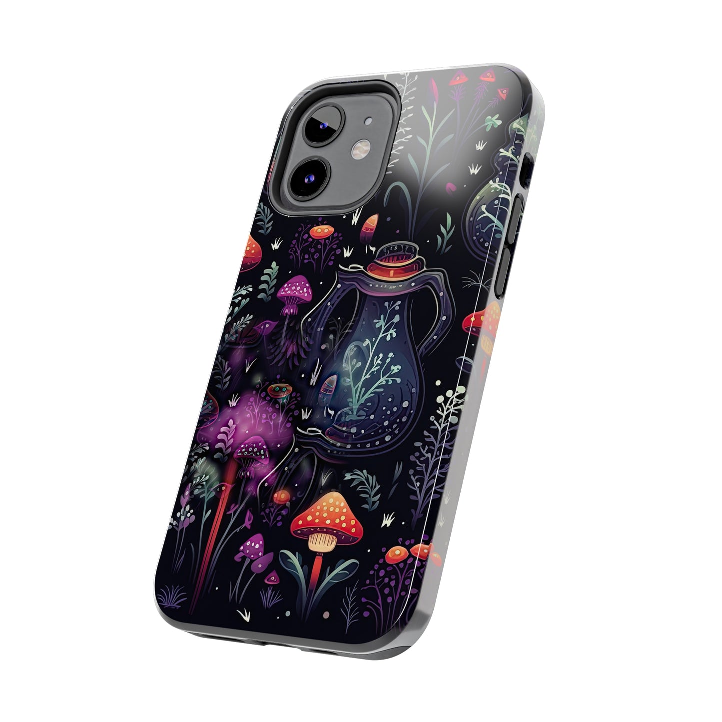 Fungi Mushroom Tough iPhone case | Witchy Dark Forest Aesthetic | Purple Foliage
