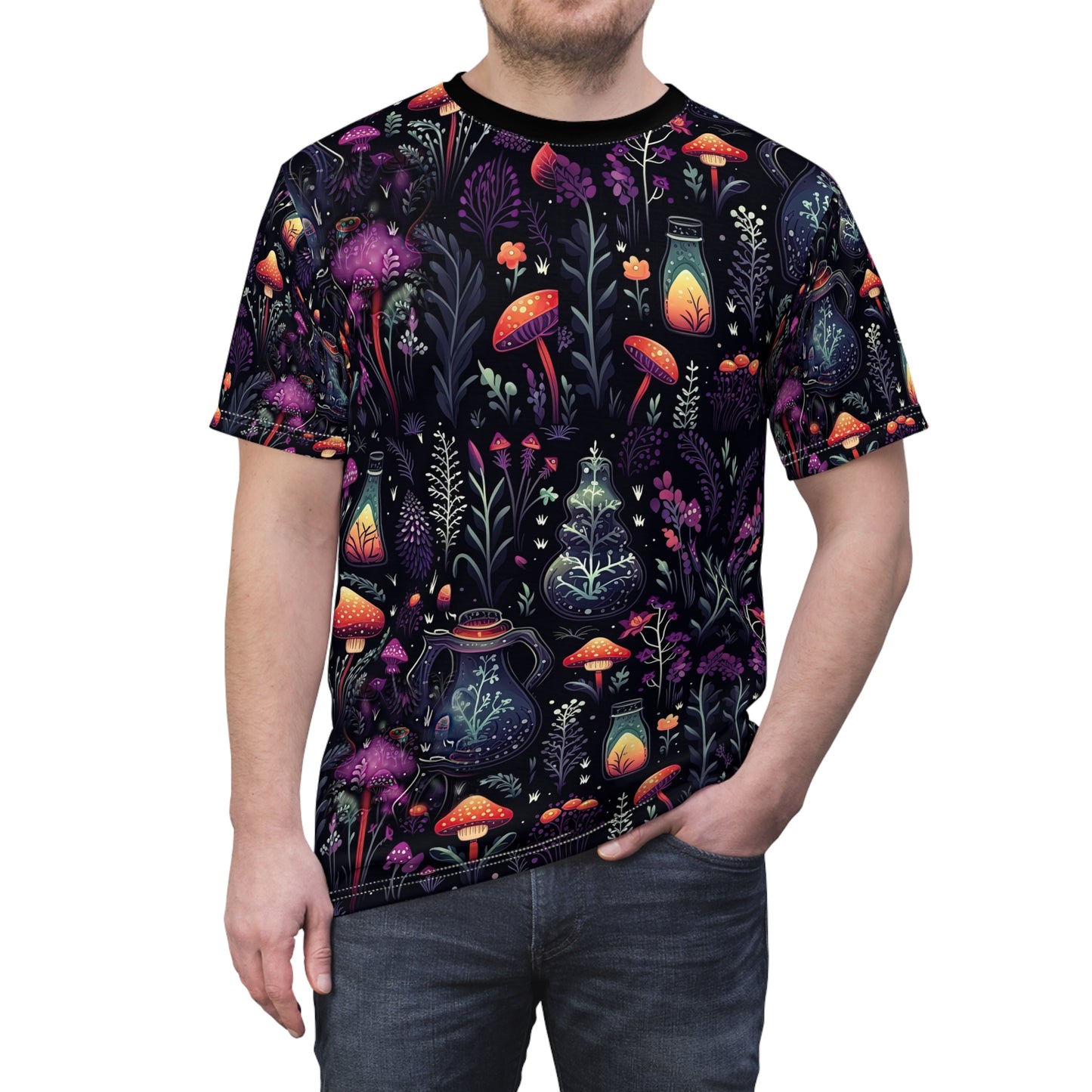 Dark Forest Witchy Unisex Cut & Sew T-Shirt | Women and Men Premium Apparel
