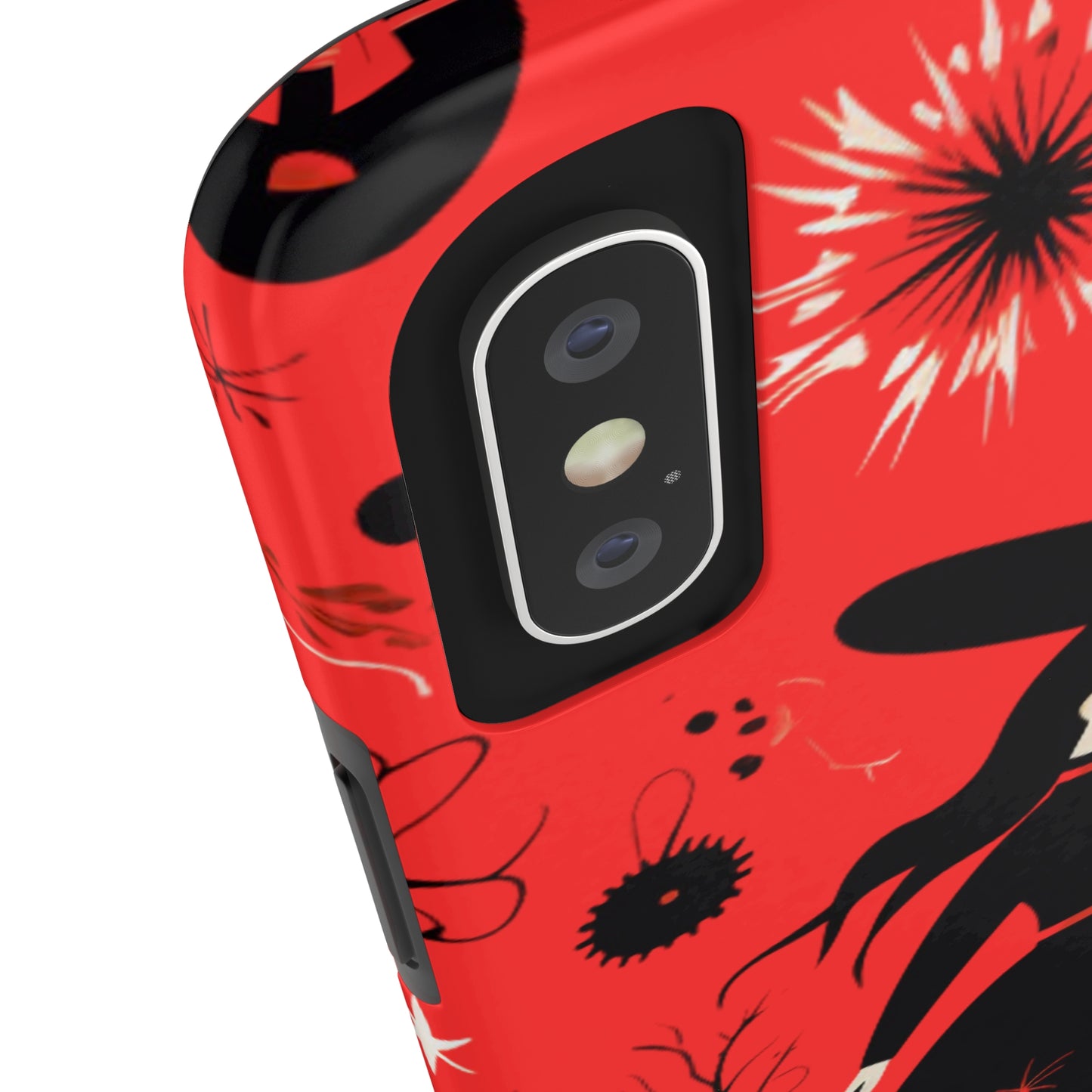 Red Dark Forest Witch Tough iPhone Cases | Abstract Witchy Protective Phone Case | Impact-Resistant, Anti-Shock | iPhone 15