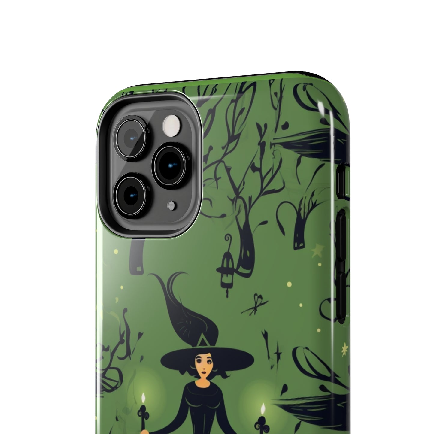 Dark Forest Witch Tough iPhone Cases | Green Witch Protective Phone Case | Impact-Resisant, Shock Absorbing | iPhone 15 All Models | Premium