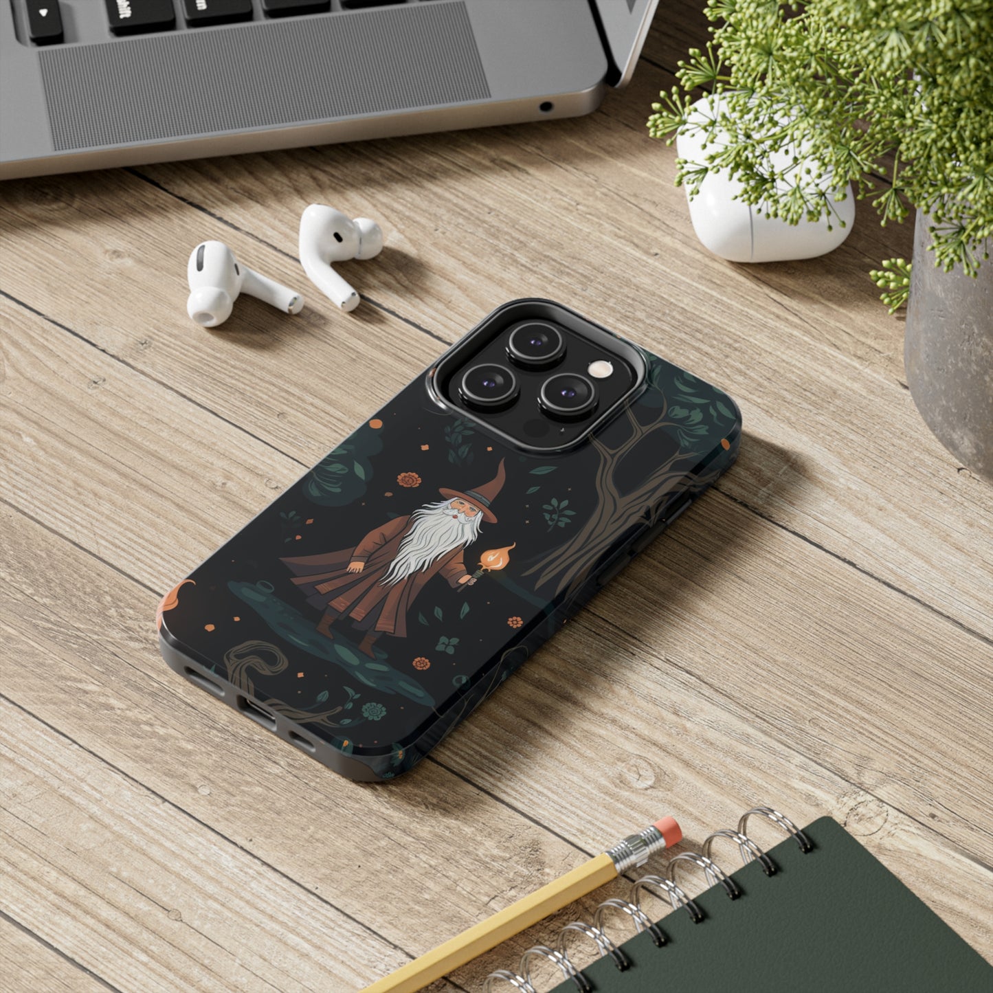Wizard in the Dark Forest Tough iPhone Cases | Impact-Resistance, Anti-Shock Phone Case and Accessory | Premium Spiritual Design