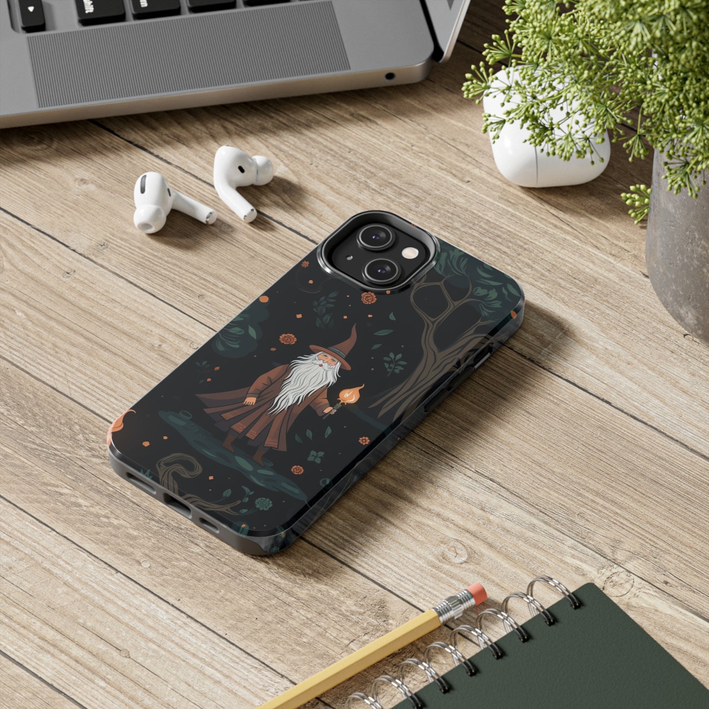 Wizard in the Dark Forest Tough iPhone Cases | Impact-Resistance, Anti-Shock Phone Case and Accessory | Premium Spiritual Design