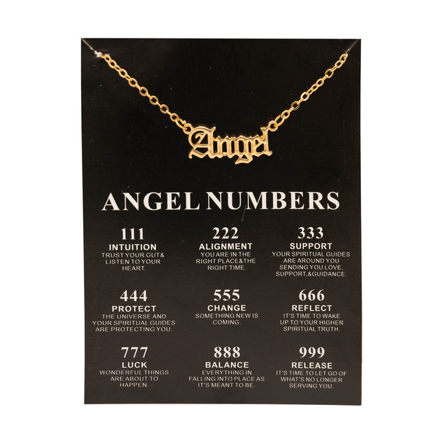 Gold / Silver Angel Numbers Necklace | 222, 333, 999 | Stainless Steel Jewelry