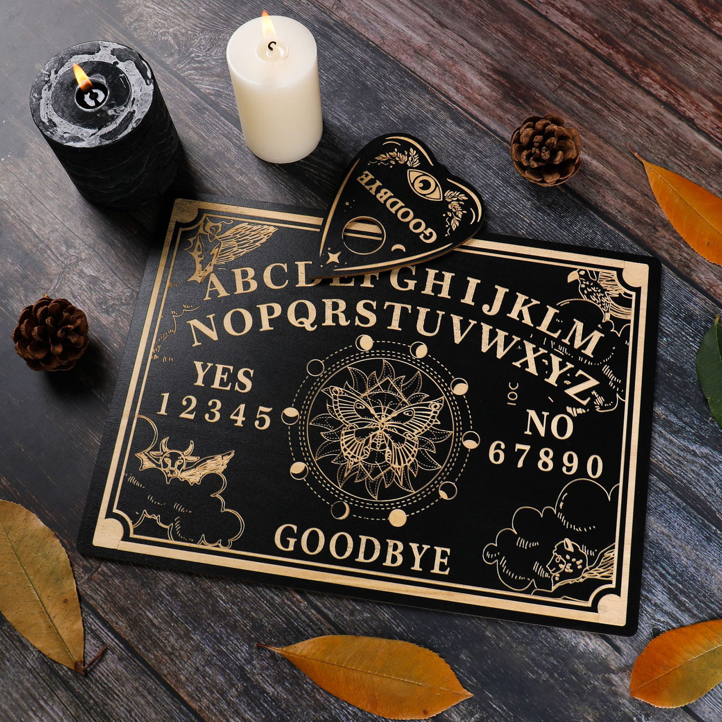 Wooden Ouija Board (12 inch) with Planchette | Metaphyscial, Divination Tool