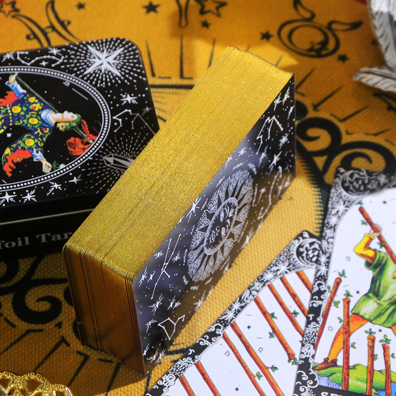 Black Gold Foil Trim Tarot Card Deck | Rider-Waite-Smith