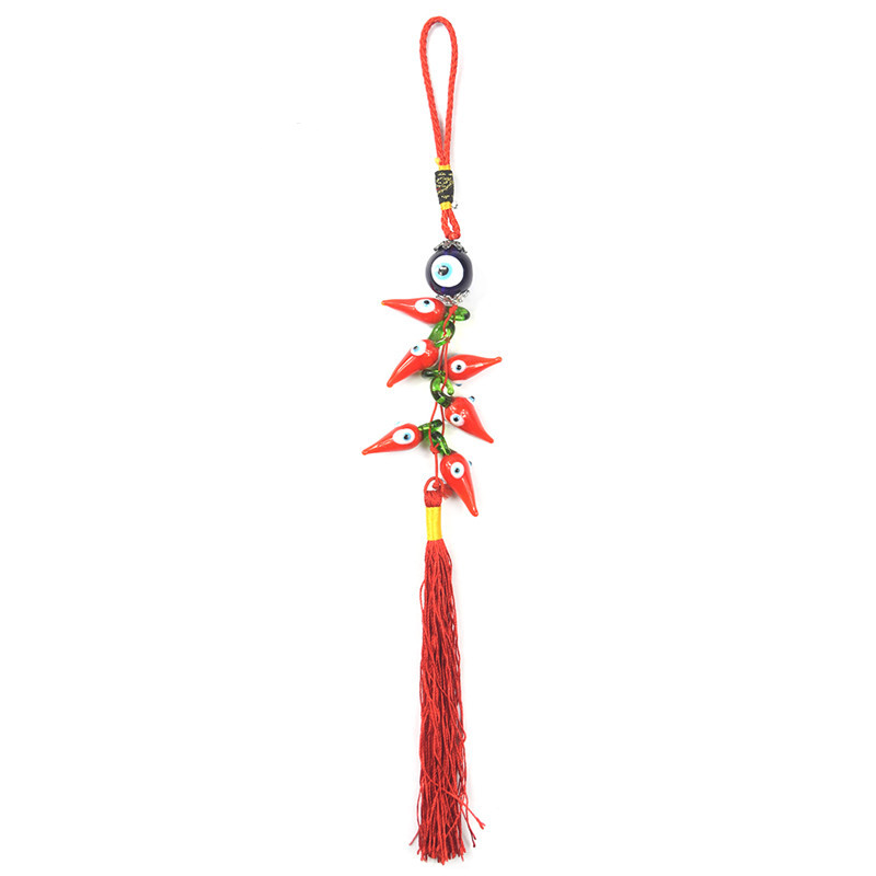 Evil Eye Chilli Hot Chilli Pepper Keychain | Nazar Key Accessories