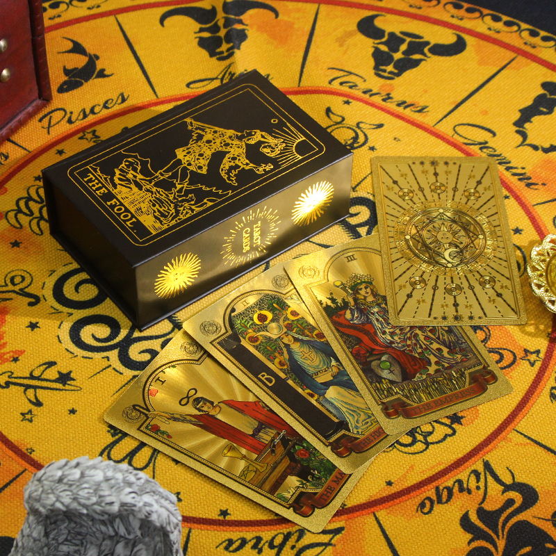 Astro-Sun Tarot Card Collection Gold & Neon Pink Foil, Rider-Waite-Smith