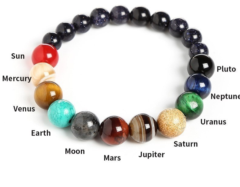 Solar System Bracelet | Aesthetic Beaded Celestial Bracelet