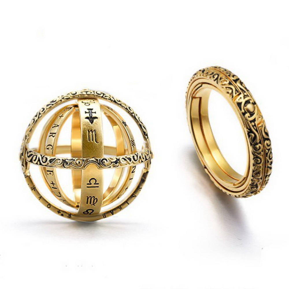 Astrological Dynamic Ring | Gold - Silver | Astrology themed