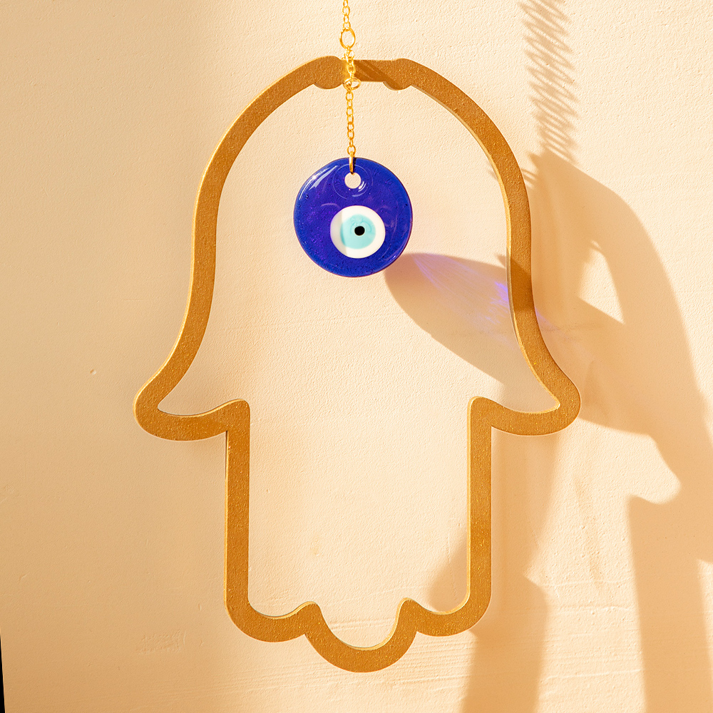 Wooden Evil Eye Hanging Ornament | Nazar Home Decor