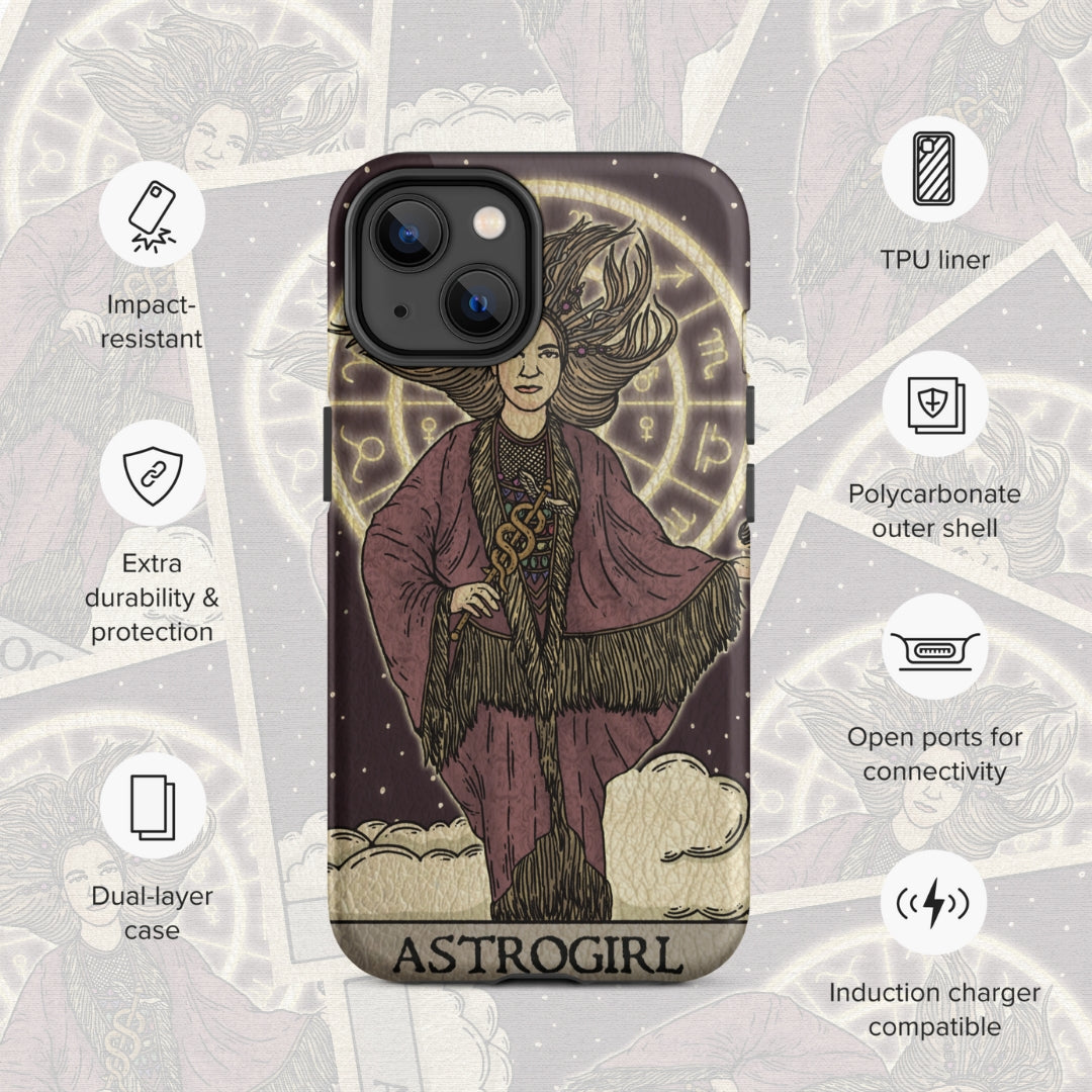'Astrogirl' Tarot Card iPhone Case | Astrology-Themed Anti-Shock iPhone Case