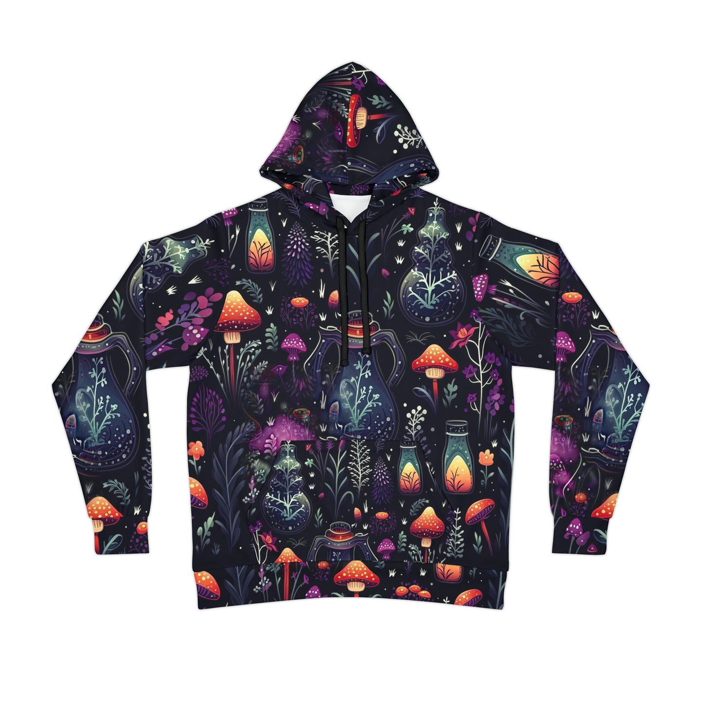 Purple Dark Forest Hoodie | Witch, Witchy Design | Functional Athletic-type Hoodie