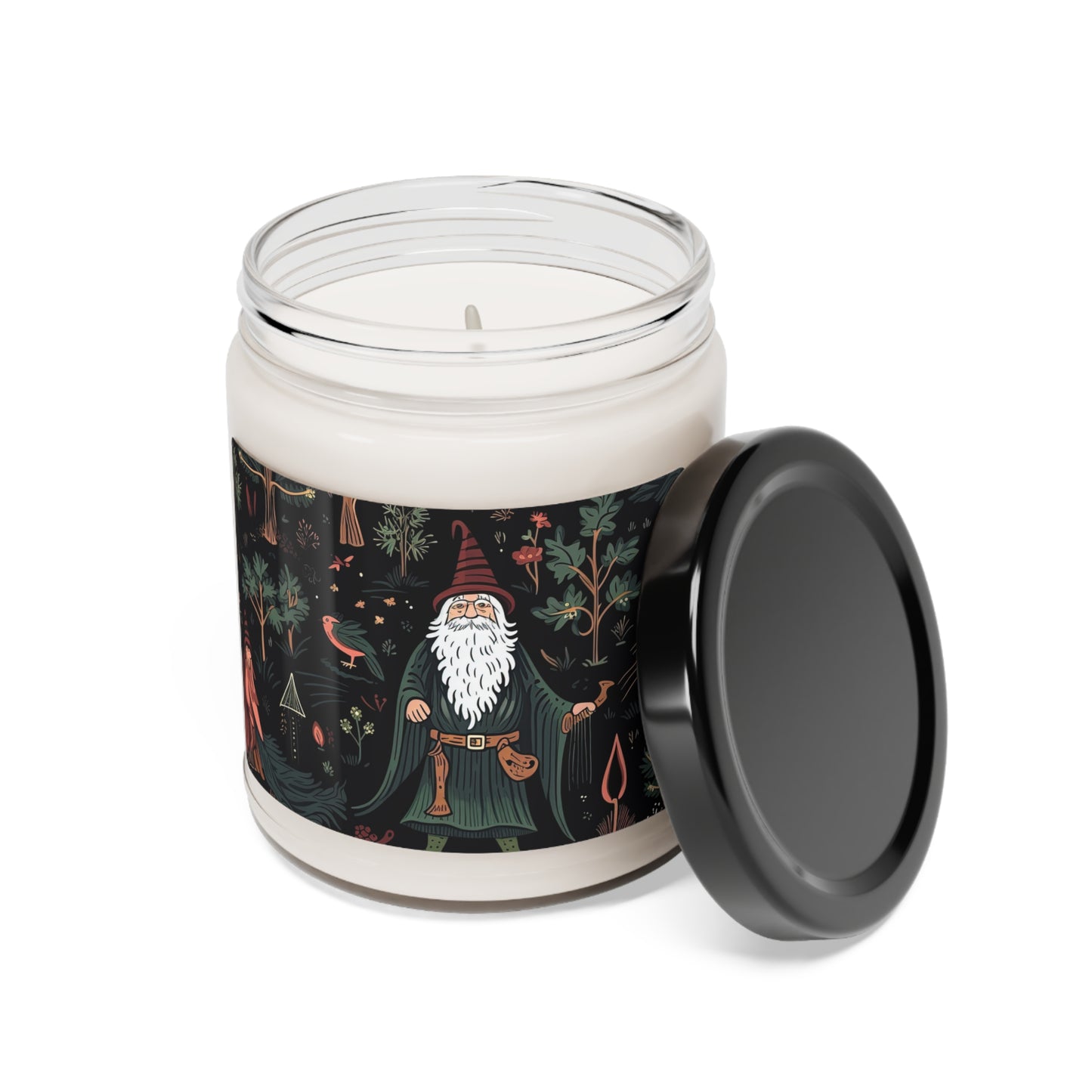 Wizard in the Dark Forest Scented Soy Candle, 9oz | 100% Natural Soy Wax | Cotton Wick | Immersive Aroma & Scent | Witchy Design