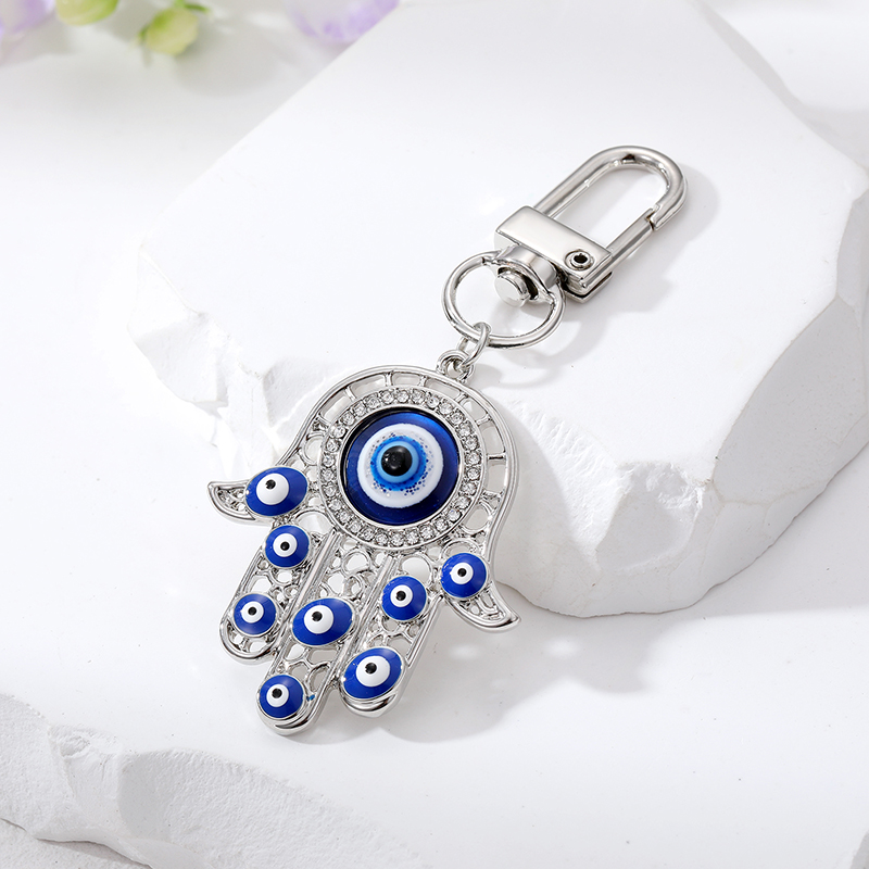Hamsa, Hand of Fatima Evil Eye Keychain | Spiritual Key Charm Accessories