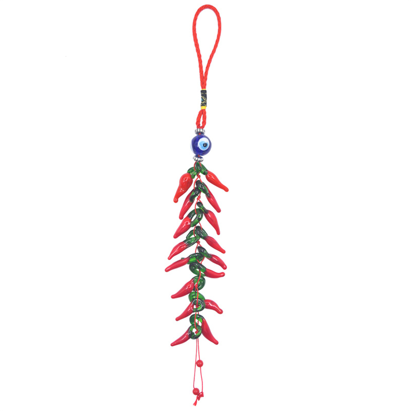 Evil Eye Chilli Hot Chilli Pepper Keychain | Nazar Key Accessories