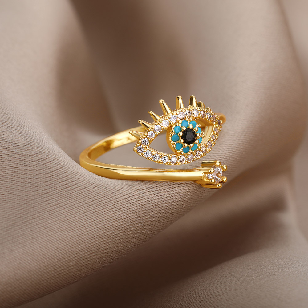 Evil Eye Gold / Silver Ring | Crystal Stainless Steel