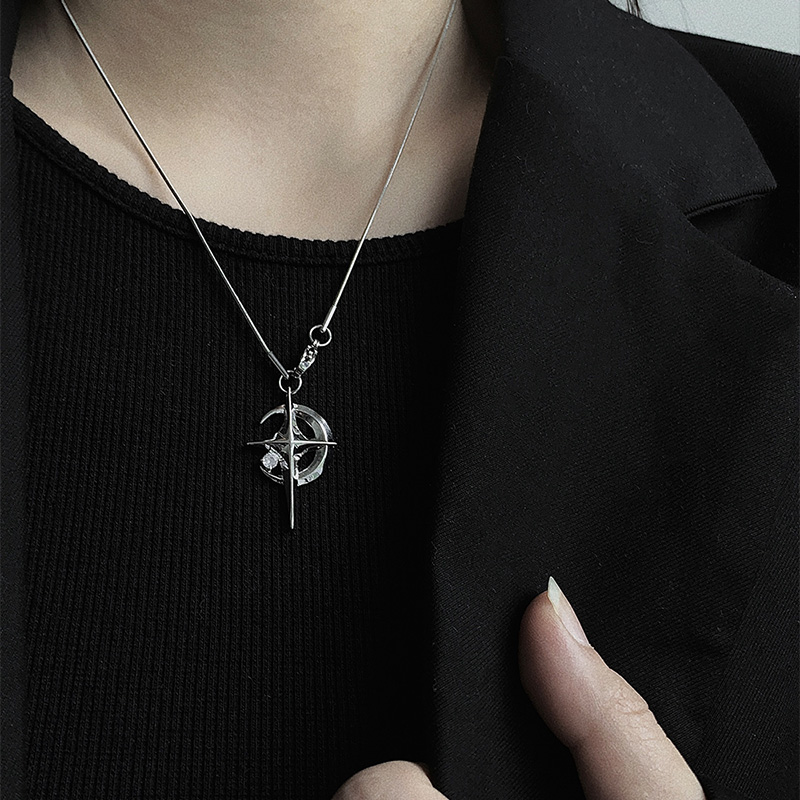 Moon - Star Aesthetic Necklace | Celestial Style Jewelry | Whimsigoth