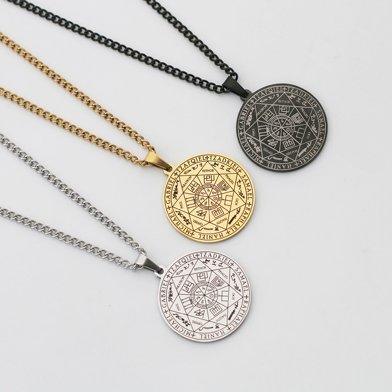 Archangel Necklace | Gold, Black, Silver Stainless Steel | Spiritual Jewelry