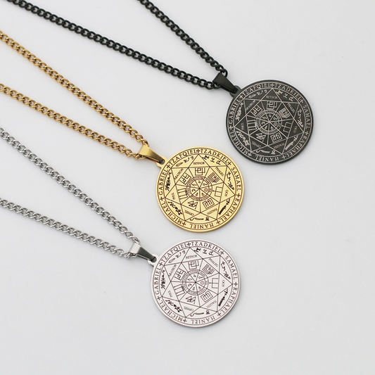 Archangel Necklace | Gold, Black, Silver Stainless Steel | Spiritual Jewelry